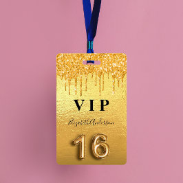 甘い16金ゴールドグリッターは金属ドリップ バッジ