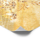 甘い16金ゴールドドレスバラパーティー歓迎 ポスター (角)