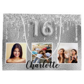 甘い16銀のグリッタードリップフォトモノグラム16th ラージペーパーバッグ (裏面)