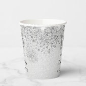 甘い16銀グリッターダストモノグラム名 紙コップ (左)