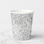 甘い16銀グリッターダストモノグラム名 紙コップ (右)