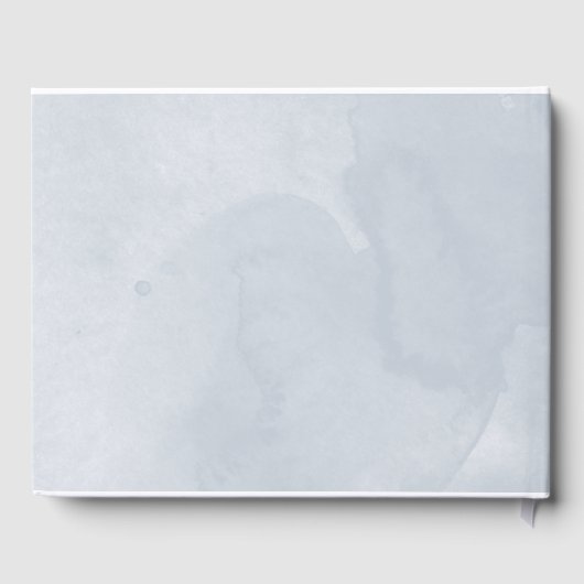 甘い16青い水色の花のドレス ゲストブック (裏面)