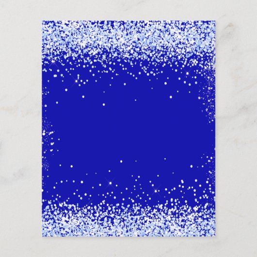 甘い16青い王室のホワイトフライヤーの招待 チラシ (裏面)