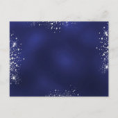 甘い16青い銀のグリッターダストティアラクラウン インビテーションポストカード (裏面)