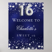 甘い16青い銀の星ウェルカムパーティー ポスター (正面)