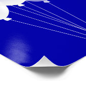 甘い16青王室のい白い風船パーティー ポスター (コーナー)