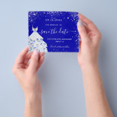 甘い16青王室ののドレス予算は日付を保存 チラシ (手)