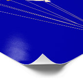 甘い16青王室の金ゴールドバルーンパーティー ポスター (コーナー)