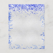 甘い16青王室の銀の予算の招待フライヤー チラシ (裏面)