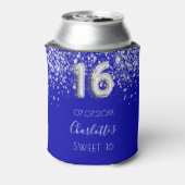 甘い16青王室の銀グリッターダスト名 缶クーラー (缶裏面)