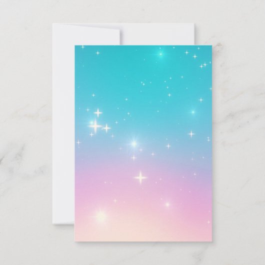 甘い16香水ボトルパープルブルーホログラフィック サンキューカード (裏面)