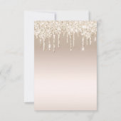 甘い16香水ボトル金ゴールド滴下グリッター サンキューカード (裏面)