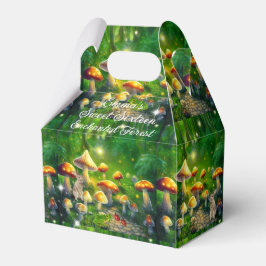 甘い16魅惑的な森のウサギカエルのキノコ フェイバーボックス