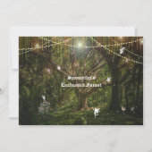 甘い16魅惑的な森の妖精ウサギの花 招待状 (正面)