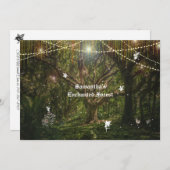 甘い16魅惑的な森の妖精ウサギの花 招待状 (正面/裏面)