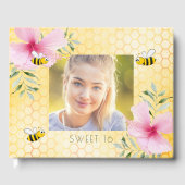 甘い16黄色のハニカムピンクの花ハチの写真 ゲストブック (正面)