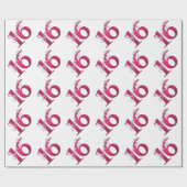 甘い16 |クラシック水赤と白の色 ラッピングペーパー (フラット)