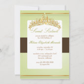 甘い16/ティアラ/緑のペリドット招待状 招待状 (裏面)