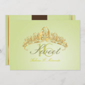 甘い16/ティアラ/緑のペリドット招待状 招待状 (正面/裏面)