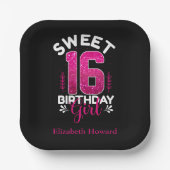 甘い16 パーソナライズされた ペーパープレート (正面)