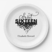 甘い16 パーソナライズされた ペーパープレート (正面)