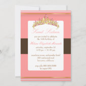 甘い16/ピンクかわいらしチョコレートティアラ 招待状 (裏面)