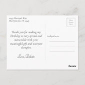 甘い16 | ピンクウォーターの色とフェイクグリッターパーティー ポストカード (裏面)