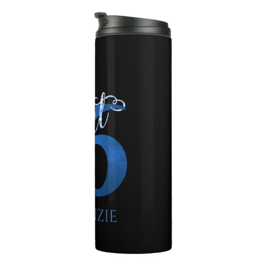 甘い16 | ブルーウォーターの色とフェイクグリッターパーティー タンブラー (回転右)