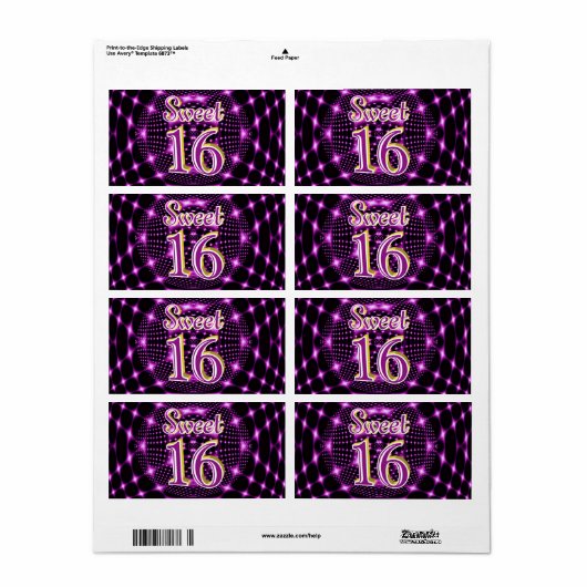 甘い16 ラベル (フルシート)