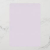 甘い16 | ラベンダーパープル&金ゴールドガールズ誕生日 箔招待状 (裏面)