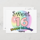 甘い16 （名前あり） ポストカード (正面/裏面)