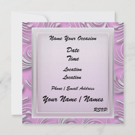 甘い16 招待状 (裏面)