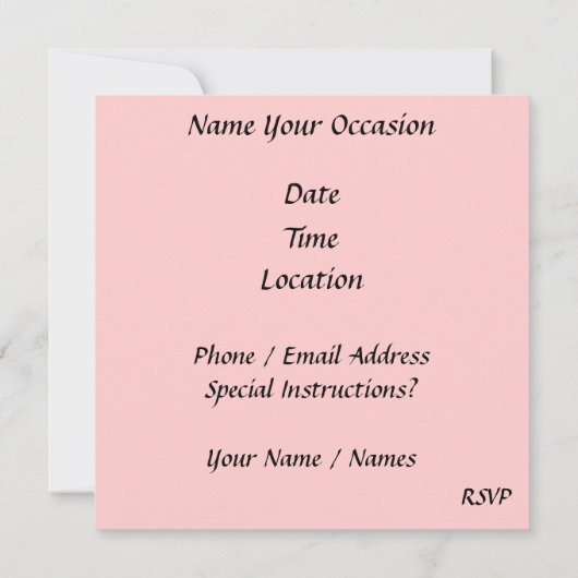 甘い16 招待状 (裏面)