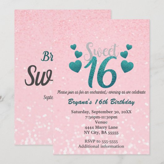 甘い16 招待状 (正面/裏面)