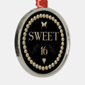 甘い16 – 真珠の黒"ベルベット" メタルオーナメント (右)