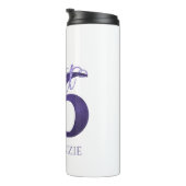 甘い16 | 紫色の水の色とグランジグリッター タンブラー (回転右)