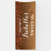 甘い16 |金ゴールド滴下グリッター 横断幕 (縦)