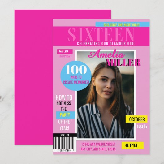 甘い16 |雑誌 招待状 (正面/裏面)