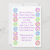 甘い16 16パーティー熱帯の色が明るい 招待状 (裏面)