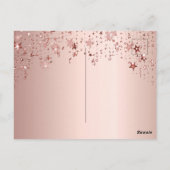 甘い16 16番目のパーティーバラ金ゴールド星の日付を保存 ポストカード (裏面)