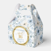 甘い16 Favorボックス淡青色の水色の花 フェイバーボックス (正面サイド)