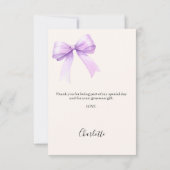 甘い16 photo bow lavender cream サンキューカード (裏面)