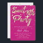 甘い16thインスタントダウンロードピンクの金ゴールド紙吹雪 招待状<br><div class="desc">あなたもしは美しく、上品な甘い16thを計画し、これは私の提案のためにあなた飾に繊細な書道この単に招待カーモダンドを持つ日、Nr 1!フィレンツェK</div>