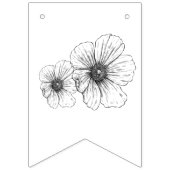 甘い&ゴシッ不気味クの花の入れ墨ベビーシャワー バンティングフラッグ (第1の旗)
