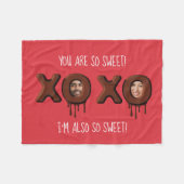 甘い!バパーソナライズされたンおもしろいタイン フリースブランケット (正面(横))