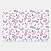 甘い&マーメイドカラフルラッピング紙シート ラッピングペーパーシート (正面2)