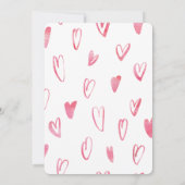 甘い"愛"ピンクの水色バレンタインデー 招待状 (裏面)