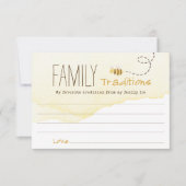 甘い（昆虫）マルハナバチベビーシャワーファミリートラディショナルカード サンキューカード (正面)