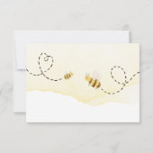 甘い（昆虫）マルハナバチベビーシャワーファミリートラディショナルカード サンキューカード (裏面)