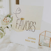 甘い(昆虫)マルハナバチマママビーベイビーシャワーの好意 台座サイン